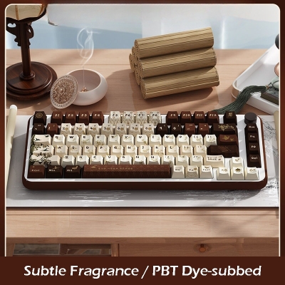 Subtle Fragrance 104+34 / 54 Cherry Profile Keycap Set Cherry MX PBT Dye-subbed for Mechanical Gaming Keyboard